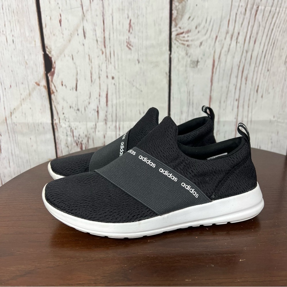 Adidas cloud foam mesh WoMen's Black Slip-On Shoes light weight & comfy 7  GUC - Picture 7 of 16